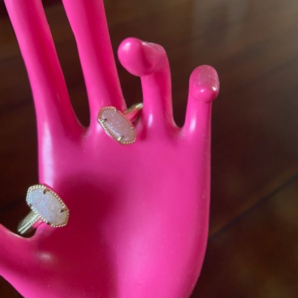 Kendra Scott Gold Elton Bracelet - White Iridescent Drusy